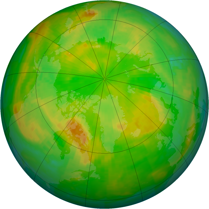 Arctic ozone map for 14 June 1994